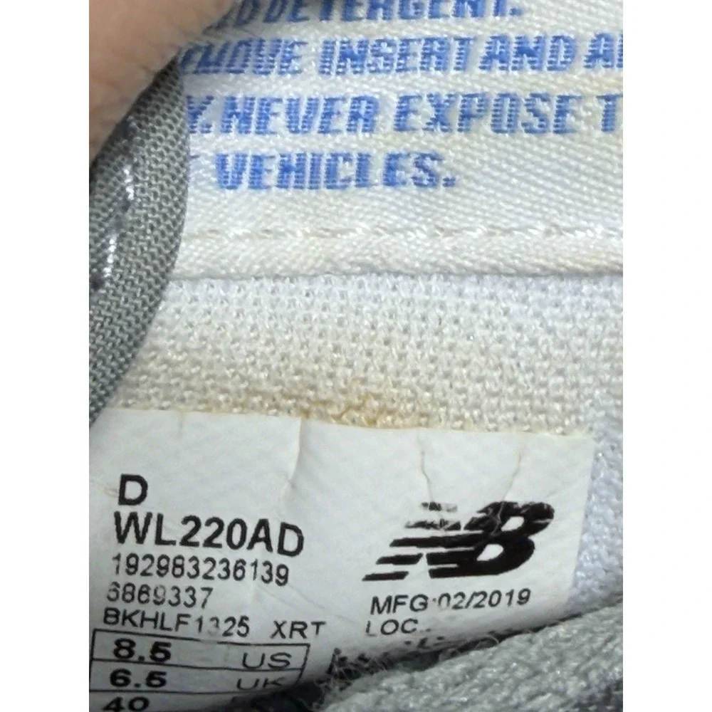New Balance 220 Women Size 8.5 D Wide Gray Purple Running Walking Shoes Sneakers